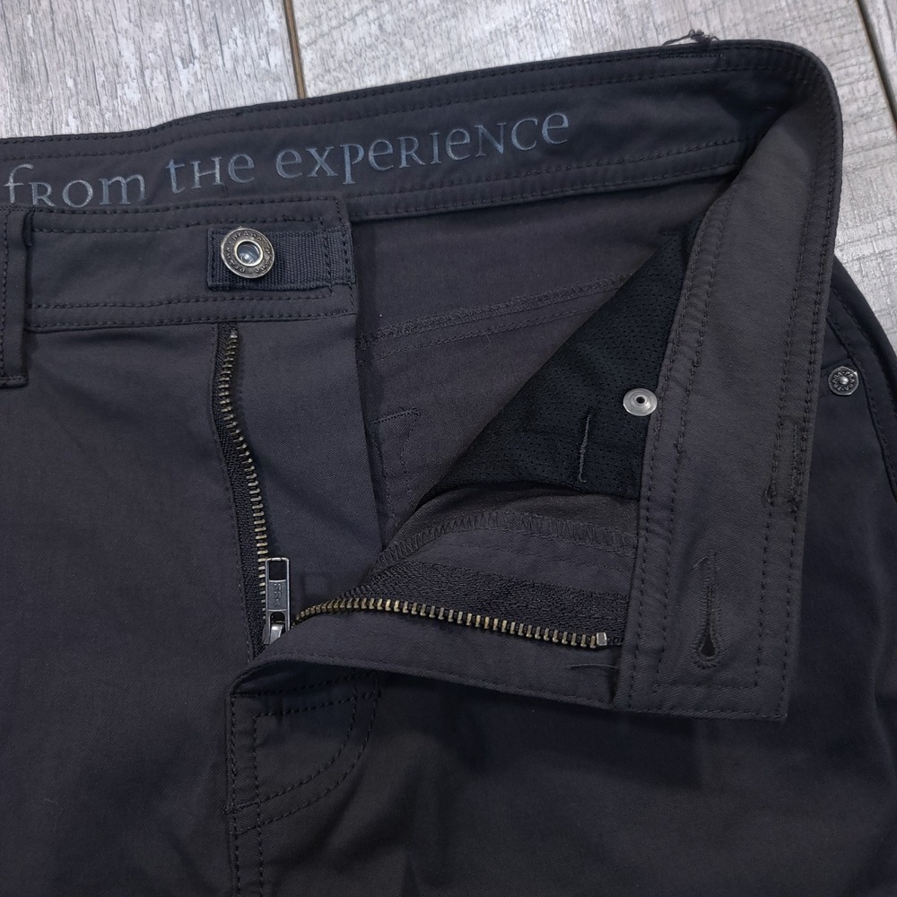Prana Brion Shorts Men 30 Charcoal Grey Stretch Hiking Outdoor 9 Inch Inseam - Picture 5 of 6